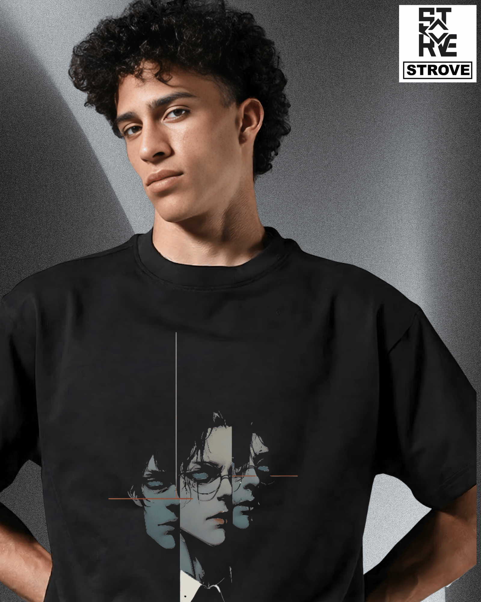 "Fragmented Persona" Oversized Tee – Noir Edition
